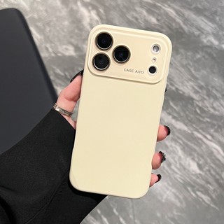 Phim bảo vệ ống kính thủy tinh Vỏ điện thoại silicon lỏng màu cam cho iPhone 17Promax 17Pro Air 12 13 14 15 16 Pro Max Vỏ điện thoại di động nữ màu trơn chống sốc