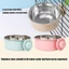 Top Cặp Lớn 650ml Bát Thú Cưng Treo Chống Rỉ Sét Không Đầu Gắn Cấu Trúc Đĩa Đôi Nhà Cung Cấp Với Rỉ Sét