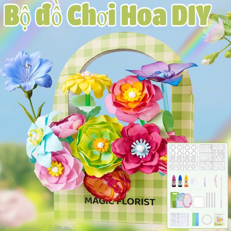 Bộ đồ Chơi Hoa DIY,Đồ Chơi Trẻ Em,Quà Sinh Nhật Cho Cô Gái,Nuôi Dưỡng Tài Năng Nghệ Thuật Và Khả Năng Sáng Tạo Của Trẻ