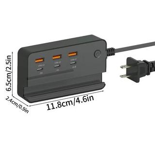 Trạm Sạc USB Đa Cổng Với 3 USB 35w Sạc Nhanh Trung Tâm Sạc Cho Điện Thoại Di Động Máy Tính Bảng Laptop Máy Tính Để Bàn