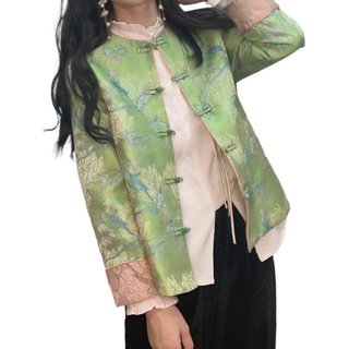 Áo khoác nữjacquard thanh lịch, style retro mùa xuân, phù hợp xu hướng phương tây