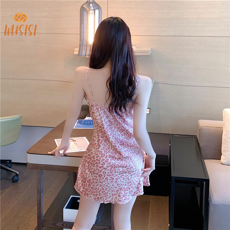 Váy Ngủ Ren Nữ Họa Tiết Da Báo Chất Liệu Lụa - Đồ Ngủ Thời Trang Mới