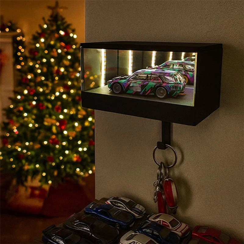 SHI Unconfined Shimmering Garage Key Holder Nhà để xe nhỏ có đèn LED