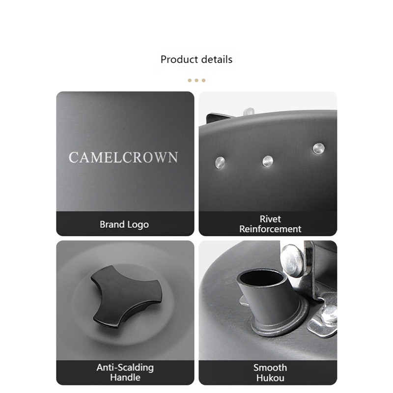 Bộ đồ bếp cắm trại CAMEL CROWN bằng hợp kim nhôm nhỏ gọn nấu nướng ngoài trời