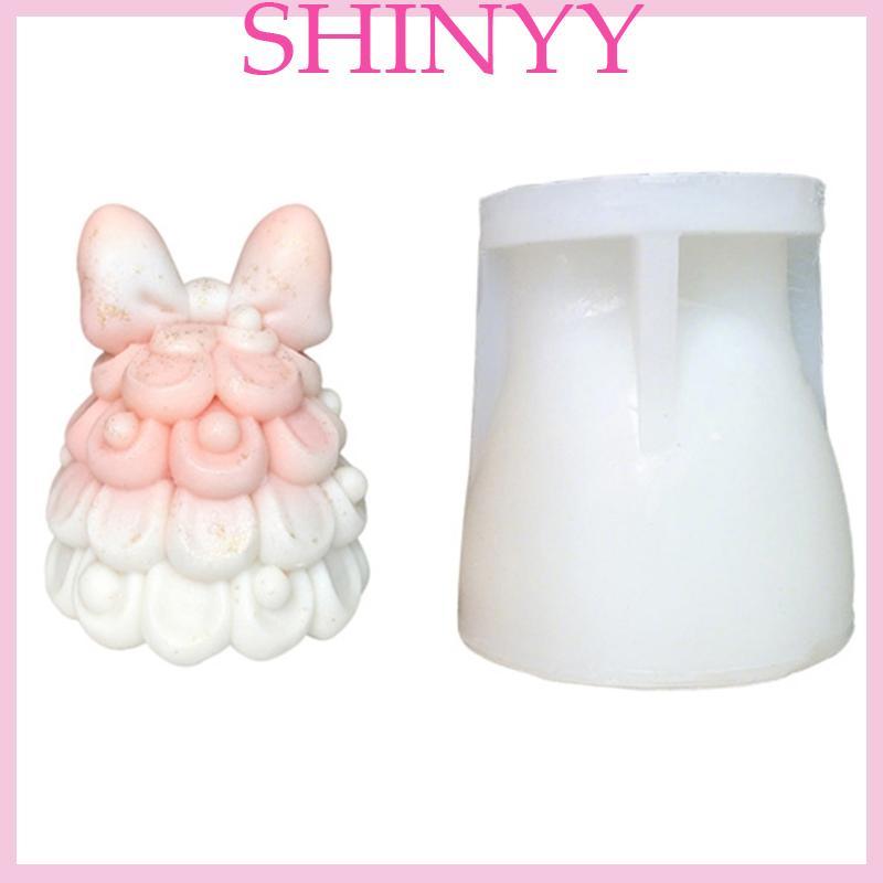 SHI Bowknot Cây Giáng Sinh Khuôn Silicon Làm Bánh Cho Xà Phòng Sôcôla
