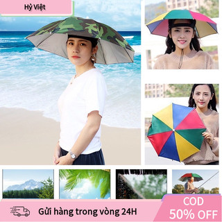 【Hỷ】Mũ che nắng mưa đa năng kiểu dù hai tầng phù hợp với mọi lứa tuổi cho các chuyến du lịch dã ngoại cắm trại và tham q