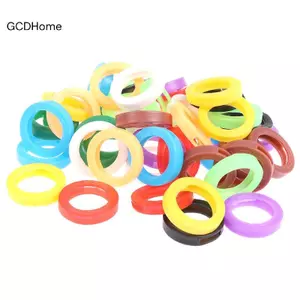 GCDHome 50 Chiếc Rỗng Nhiều Màu Cao Su Mềm Chìa Khóa Los Cap Topper Móc Khóa Co Giãn Ốp Lưng HOT