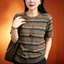 Mùa hè mới phiên bản Hàn Quốc đơn giản thời trang giản dị sọc retro dáng rộng giảm béo cổ tròn tay ngắn dành cho nữ
