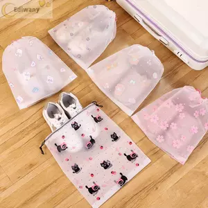 EDIWANY 10 Túi Đựng Giày, Túi Đựng Giày Chống Bụi Nơ Thỏ, Bộ Dụng Cụ Sắp Xếp Giày Có Thể Tái Sử Dụng Hoạt Hình Nhẹ
