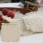 Tấm lót trang trí EDIWANY, Tấm lót bàn bằng vải cotton màu be mềm mại, Thảm trải bàn hình vuông cotton