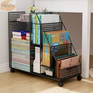 Kệ Sách NKSFX, Dưới Bàn Có Thể Di Chuyển Được Giá Để Sách, Chất Lượng Cao Nhiều Lớp Có Bánh Xe Tầng Đứng Tủ Sách Văn Phòng Tại Nhà