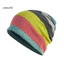 Một thế giới| Unisex Sọc Slouchy Baggy Beanie Mũ Ấm Áp Thu Đông Hip Hop Đầu Lâu Mũ