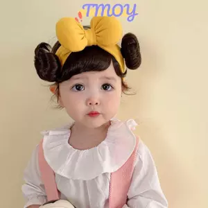 TMOY Thời Trang Dễ Thương Cho Bé Trẻ Em Tóc Giả Trẻ Em Bé Gái Nơ Tóc Giả Băng Đô Quấn Tóc Sơ Sinh Tập Đi Tóc Giả Mũ Tóc Giả Cosplay Mũ MOY