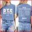 BTS World Tour Arirang Áo thun cotton dày Màu sắc thoải mái K-Pop Merch Dành cho người hâm mộ DTF quà tặng