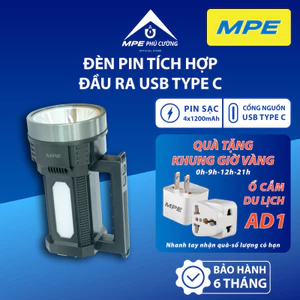 MPE - Đèn pin đa năng đèn rọi và đèn chiếu gần Tích hợp đầu ra nguồn USB Type C Chính hãng MPE Phú Cường