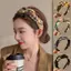 Hàng mới về❤❤❤ Retro Bện Xoắn Đầu Nữ Tính Khí Đơn Giản Nổ Kẹp Tóc Cao Cấp Đen Rửa Mặt Phù Hợp Với Đi Chơi Băng Đô