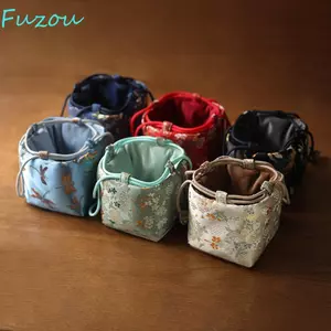 Túi thêu dây rút FUJIOU, Túi đựng đồ trang sức đóng gói chuồn chuồn Mini, Túi đựng tiền xu lựu cầm tay Túi đựng trà