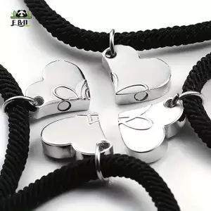 Vòng tay tình bạn tốt nhất từ tính cỏ bốn lá dành cho 4 chiếc Nam châm Trái tim người bạn thân nhất Mãi mãi Quà tặng vòng tay Lu tốt EMKK