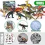 12-Piece Realistic Dinosaur Toy Figure Set with Storage Box, Play Mat & Dino Book — Educational Pretend-Play Gift for Kids
