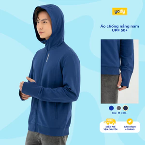 Áo khoác chống nắng nam YODY có mũ chất liệu cao cấp cản tia UV thoải mái MEJA25A037