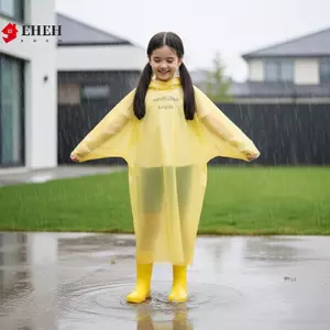Áo mưa dùng một lần cho trẻ em EVA Long One Piece Poncho Giải pháp chống thấm nước nhẹ cho trường học ngoài trời Cắm trại VN