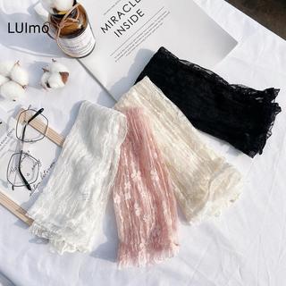 LUImo Mùa Hè Dài Ngón Găng Tay Nữ Chống Nắng Tay Găng Tay Nữ Mỏng Ren Lưới Tay Áo Uv Thoáng Khí Găng Tay SBS