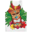 Áo tăng nam in hình Tiki 3D, Áo Vest thường ngày đi biển mùa hè Hawaii, Áo thun không tay mềm thoáng khí