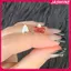 JASMINE 2 Chiếc Nơ Trái Tim Xương Tai Móng Tay Thép Titan Bông Tai Dễ Thương Cho Nữ Đâm thủng Trang Sức Phụ Kiện JASMINE