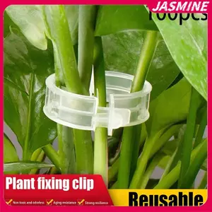 JASMINE 100 Chiếc Kẹp Cây Nhựa An Toàn Nâng Cấp Kẹp Hỗ Trợ Thực Vật Kẹp Vườn Kẹp Cho Cây Leo Núi Hỗ Trợ Kẹp Cố Định Thực Vật Kẹp JASMINE