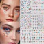 Tự Dính 3D Pha Lê Kim Cương Giả Hình Xăm Dán Nhiều Màu Sắc Mặt Đá Quý Body Brow Trang Điểm Cổ Tích Làm Đẹp Kích Thước Hỗn Hợp