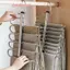 Móc treo quần ma thuật gấp 5 / 9 lớp bằng thép không gỉ Tiết kiệm không gian Quần áo Ra Sắp xếp cho tủ quần jean Khăn quàng cổ