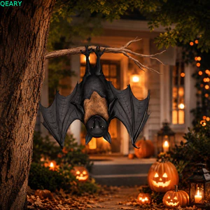QEARY Bát Tấm Trang Trí, Sắt Phong Cách Gothic Trang Trí Bát Halloween, Chủ Đề Halloween 2D Mô Phỏng Phẳng Động Vật Treo Đồ Trang Trí Trang Trí Sân Vườn Trang Trí Sân