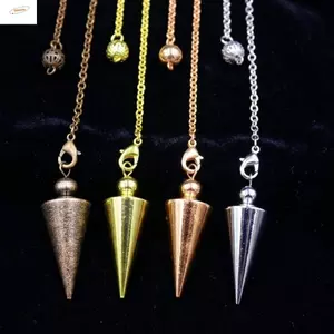 ZENZON Phù Thủy Tâm Linh Pendulos, Năng Lượng Dowsing Con lắc Isis, Phụ Kiện Vòng Cổ Chỉ Thiền Xoắn Ốc Đồng Nón Kim Loại Con lắc Nữ