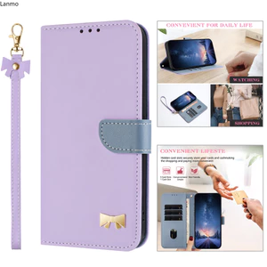 Ốp Lưng PU Cho Realme Note 50 60 60X 60S 4G Ví Da Lật Lấp Lánh Bướm Khóa Cổ Điển Vỏ Điện Thoại