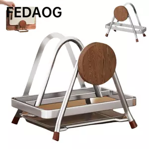 Giá đỡ nắp nồi FEDAOG, Giá đỡ thớt dày chống gỉ, Kệ đựng chảo tiết kiệm không gian bằng thép không gỉ