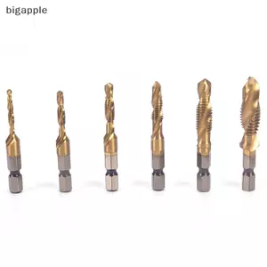 Bigapple M3-M10 Chuôi Lục Giác Mạ Titan HSS Vít Tay Chủ Đề Hệ Thống Tập Mũi Khoan RDG