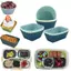 Bigapple 12 Chiếc Silicone Cupcake Nướng Cốc Muffin Lót Bộ, Chống Dính, Bánh Ngọt Khuôn RDG