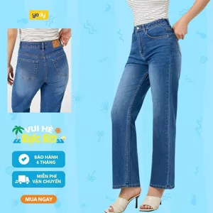 Quần Jeans Nữ YODY Straight Essential co giãn nhẹ, tôn dáng WCJE26A027
