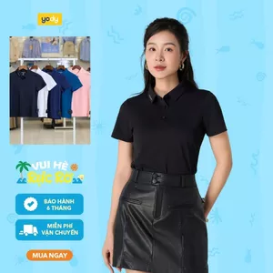 Áo polo nữ cafe.da™ mát mịn seamless YODY Không Đường May chạm là mát WAPO25S032
