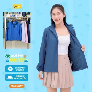Áo khoác gió nữ YODY thông minh dễ gấp gọn cản gió, chống thấm, cản bụi AKN5042