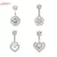 HFSHY Pha Lê Thời Trang Zircon Bụng Nút Nhẫn Nữ Cô Gái Trái Tim Tinh Tế Bướm Rốn Nhẫn Cơ Thể Xuyên Trang Sức Quà Tặng VN
