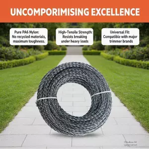 GE 15m Dây Tông Đơ Cỏ Gia Cố Lõi 2.0-4.0mm Ống Tông Đơ Độ Bền Cao Cho Sân Vườn Chuyên Nghiệp Chăm Sóc Bãi Cỏ VN