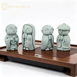 GE Mini Monk Hình Nhựa Zen Phong Cách Tượng Cho Bể Cá Micro Phong Cảnh Để Bàn Trang Trí Văn Phòng Nhà VN