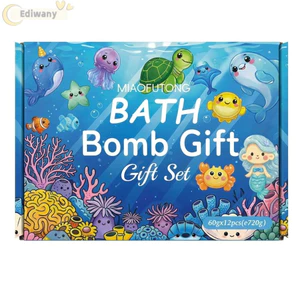 Đồ chơi bom tắm EDIWANY 12 gói, bom tắm chủ đề đại dương Spa đổi màu với, Quà tặng tắm nhẹ nhàng với đồ chơi Bóng muối tắm trẻ em Thời gian mùa hè