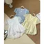 Áo babydoll cổ V voan tơ 2 tầng bèo, áo kiểu tay bồng M8118444 - - Hieuvy Botique