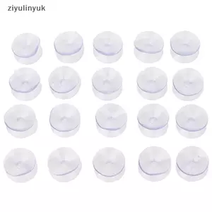 Ziyulinyuk 20 Chiếc Cốc Hút Nhựa Hai Mặt Hút Chân Không Chống Trơn Trượt Rõ Ràng Suer Pad Cho Kính Cửa Sổ Ô Tô Bàn Top Miếng Đệm DIY Giá Đỡ Xà Phòng VN