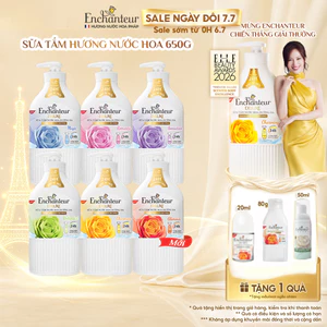 Sữa tắm hương nước hoa Pháp Enchanteur Deluxe 650g / 900g - Mềm mịn như lụa Lưu hương 24H