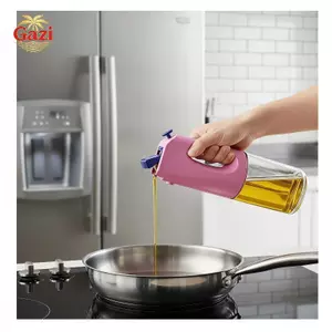 Chai dầu thủy tinh có thể đổ lại 400ML Cấp thực phẩm để nấu ăn nhà bếp Nồi chiên không khí Nướng bánh Sử dụng [VN]