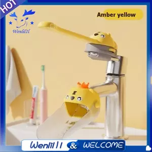 Nhà bếp cho phụ kiện bảo vệ Splash Bộ mở rộng vòi silicon cho trẻ em-cho Splash Guard Phụ kiện nhà bếp Thiết kế màu vàng hổ phách