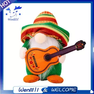 Trang trí ngày lễ Gnome mùa xuân mùa hè, Đồ trang trí trong nhà Gnomes âm nhạc, Gnomes nhồi bông thủ công A